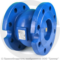 Клапан обратный осевой чугунный фланцевый Ду-150 Ру-16 (Т<100°С) диск чугун NVD 402R Ридан