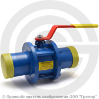 Кран стальной под приварку Ду-100 Ру-16 L=350мм МАРШАЛ 11с67п 2СП.00.1.016.100/080