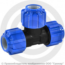 Тройник ПЭ компрессионный Дн 90 7000945