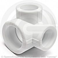Крестовина PP-R двухплоскостная белая внутренняя пайка Дн 40-20 VALFEX