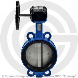 Затвор дисковый поворотный межфланцевый с редуктором Ду-150 Ру-10/16 EPDM с нержавеющим диском Benarmo EURO