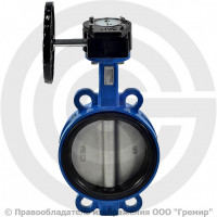 Затвор дисковый поворотный межфланцевый с редуктором Ду-200 Ру-16 EPDM с нержавеющим диском Benarmo EURO