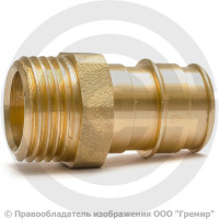 Муфта латунная для PE-X труб Дн 25-1/2" НР (НАР) GX107 Giacomini Муфта латунная для PE-X труб Дн 25-1/2" НР (НАР) GX107 Giacomini