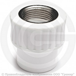 Муфта PP-R комбинированная белая ВР (ВН) Дн 32-1" RTP (РосТурПласт)