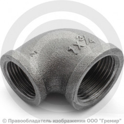 Угольник переходной чугунный ВР (ВН) Ду 32-25 (1 1/4"-1")