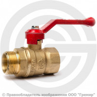 Кран латунный Ду-20 (3/4") Ру-16 ВР-НР (ВН-НАР) полнопроходной рычаг ГАЛЛОП Крепыш 321