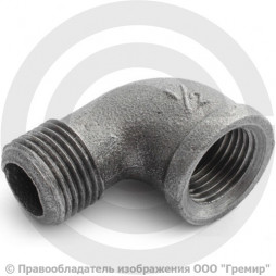 Угольник чугунный ВР-НР (ВН-НАР) Ду 15 (1/2")