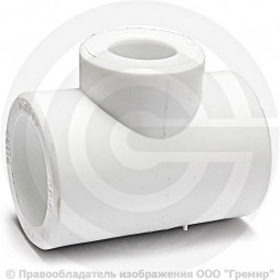 Тройник PP-R переходной белый внутренняя пайка Дн 75-40-75 RTP (РосТурПласт)