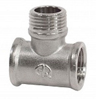 Тройник латунный ВР-НР-ВР (ВН-НАР-ВН) Ду-15 (1/2") никель SantechSystems