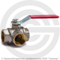 Кран латунный трехходовой Ду-20 (3/4") Ру-30 ВР (ВН) никель полнопроходной рычаг Aquasfera Euro 1020 Кран латунный трехходовой Ду-20 (3/4") Ру-30 ВР (ВН) никель полнопроходной рычаг Aquasfera Euro 1020