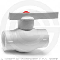 Кран PP-R Дн 50 внутренняя пайка белый OPTIMA VALFEX