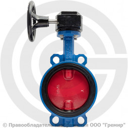 Затвор дисковый поворотный межфланцевый с редуктором Ду-80 Ру-16 EPDM с чугунным диском Tecofi VPI4448-08