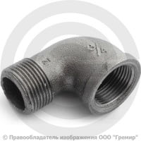 Угольник чугунный ВР-НР (ВН-НАР) Ду 20 (3/4") Угольник чугунный ВР-НР (ВН-НАР) Ду 20 (3/4")