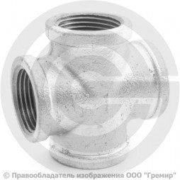 Крест переходной чугунный оцинкованный Ду 25-15 (1", 1/2")