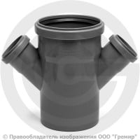 Крестовина PP-H одноплоскостная серая Дн 110-50-50 45гр б/нап в/к RTP (РосТурПласт) Крестовина PP-H одноплоскостная серая Дн 110-50-50 45гр б/нап в/к RTP (РосТурПласт)