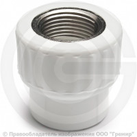 Муфта PP-R комбинированная белая ВР (ВН) Дн 32-3/4" Pro Aqua