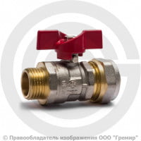 Кран латунный обжимной Дн 16-1/2" Ру-16 НР-под обжим никель бабочка Aquasfera Euro 1017 Кран латунный обжимной Дн 16-1/2" Ру-16 НР-под обжим никель бабочка Aquasfera Euro 1017