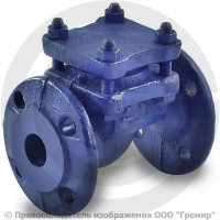 Клапан обратный подъемный чугунный фланцевый Ду-50 Ру-25 (Т<300°С) 16кч9нж Луидор