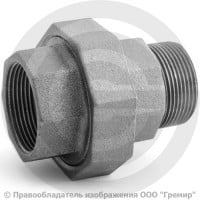 Американка прямая чугунная ВР-НР (ВН-НАР) Ду 50 (2") Американка прямая чугунная ВР-НР (ВН-НАР) Ду 50 (2")