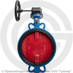 Затвор дисковый поворотный межфланцевый с редуктором Ду-300 Ру-16 EPDM с чугунным диском Tecofi VPI4448-08