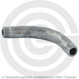 Отвод гнутый 42,3х3,2 (Ду-32) оцинкованный 90 градусов шовный резьба-резьба исп.1 из труб ГОСТ 3262 КАЗ