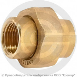 Американка (соединитель) латунная прямая ВР (ВН) Ду-40 (1 1/2") STOUT