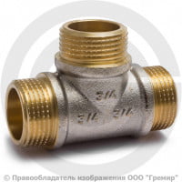 Тройник латунный НР (НАР) Ду-20 (3/4") никель Aquasfera Тройник латунный НР (НАР) Ду-20 (3/4") никель Aquasfera