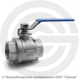 Кран нержавеющий AISI 316 (CF8M) Ду-40 (1 1/2") Ру-40 ВР (ВН) муфтовый NK-BML40/6