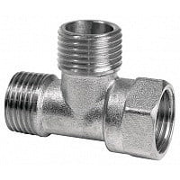 Тройник латунный НР-НР-ВР (НАР-НАР-ВН) Ду-25 (1") никель SantechSystems Тройник латунный НР-НР-ВР (НАР-НАР-ВН) Ду-25 (1") никель SantechSystems