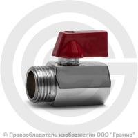 Кран латунный Ду-15 (1/2") Ру-10 ВР-НР (ВН-НАР) хром полнопроходной красный флажок Aquasfera мини 1032 Кран латунный Ду-15 (1/2") Ру-10 ВР-НР (ВН-НАР) хром полнопроходной красный флажок Aquasfera мини 1032