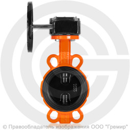 Затвор дисковый поворотный межфланцевый с редуктором Ду-250 Ру-16 EPDM с чугунным диском Helver VBS-111