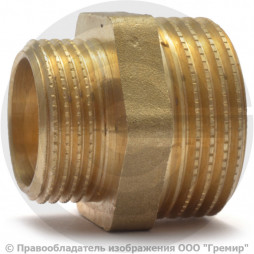 Ниппель латунный переходной НР (НАР) Ду 25-15 (1"-1/2") VALFEX