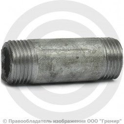 Бочонок стальной оцинкованный L=55мм Ду-15 (1/2") КАЗ