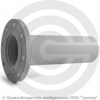 Патрубок фланец-гладкий конец ПФГ стальной L=350мм Ду-200 Патрубок фланец-гладкий конец ПФГ стальной L=350мм Ду-200