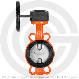 Затвор дисковый поворотный межфланцевый с редуктором Ду-50 Ру-16 EPDM с нержавеющим диском Helver VBS-131