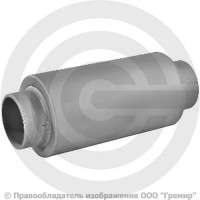 Компенсатор сильфонный осевой многослойный с кожухом и внутренним экраном Ду-50 Ру-16 L=285мм под приварку патрубки сталь DEK multilayer Hortum