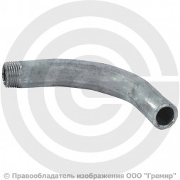 Отвод гнутый 48х3 (Ду-40) оцинкованный 90 градусов шовный резьба-сварка исп.1 из труб ГОСТ 3262 КАЗ