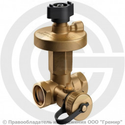 Клапан балансировочный автоматический латунный муфтовый Ду-50 Ру-25 ВР (ВН) Kvs=20м3/ч 5-25 кПа без ниппелей DP Broen
