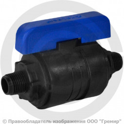 Кран ПНД компрессионный Ду-26 (1"-3/4") НР (НАР) Ру-16 VALFEX