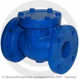 Клапан обратный поворотный чугунный фланцевый Ду-150 RD30 АДЛ Гранлок