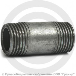 Бочонок стальной оцинкованный L=45мм Ду-15 (1/2") АС