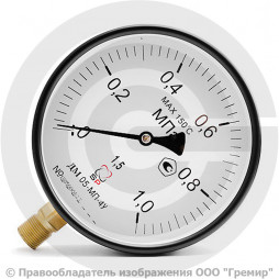 Манометр радиальный диаметр 160мм 0-10 кгс/см2 (0-1,0 МПа) М20х1,5 ДМ05-МП-4У Стеклоприбор