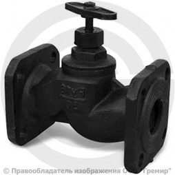 Клапан запорный чугунный фланцевый Ду-50 Ру-16 (Т<200°С) 15кч19п Китай
