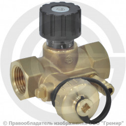 Клапан балансировочный ручной латунный муфтовый Ду-20 Ру-16 ВР (ВН) Kvs=2.5м3/ч с измерительными ниппелями EURO Aquasfera