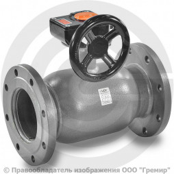 Кран стальной фланцевый с редуктором Ду-200 Ру-25 L=530мм полнопроходной LD КШ.Ц.Ф.Р. 200.025.П/П