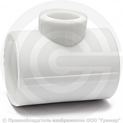 Тройник PP-R переходной белый внутренняя пайка Дн 25-20-25 VALFEX