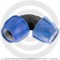 Отвод ПЭ компрессионный Дн 20 90гр Ру-16 RTP (РосТурПласт)