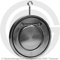 Клапан обратный одностворчатый стальной межфланцевый Ду-150 Ру-16 (Т<110°С) с гальваническим покрытием тарелка сталь Гранлок ЗОП АДЛ