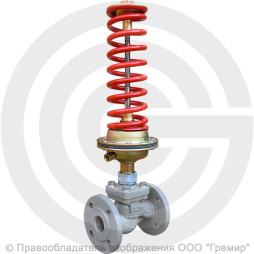 Регулятор давления прямого действия НО "после себя" чугунный фланцевый Ду-32 Ру-16 Kvy=16 м3/ч 0,05-0,3 МПа Энерготехномаш УРРД-НО-РД