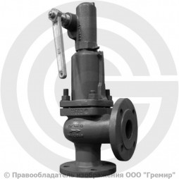 Клапан предохранительный чугунный фланцевый Ду 15-15 Рср=5.5бар (Т<300°С) КПП 096-01 АДЛ